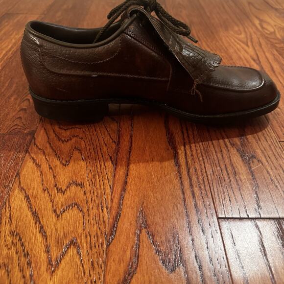 Vintage Arnold Palmer Men's 8 M Eaton Golf Shoe Brown with Kiltie w/ Spikes USA - Picture 9 of 16